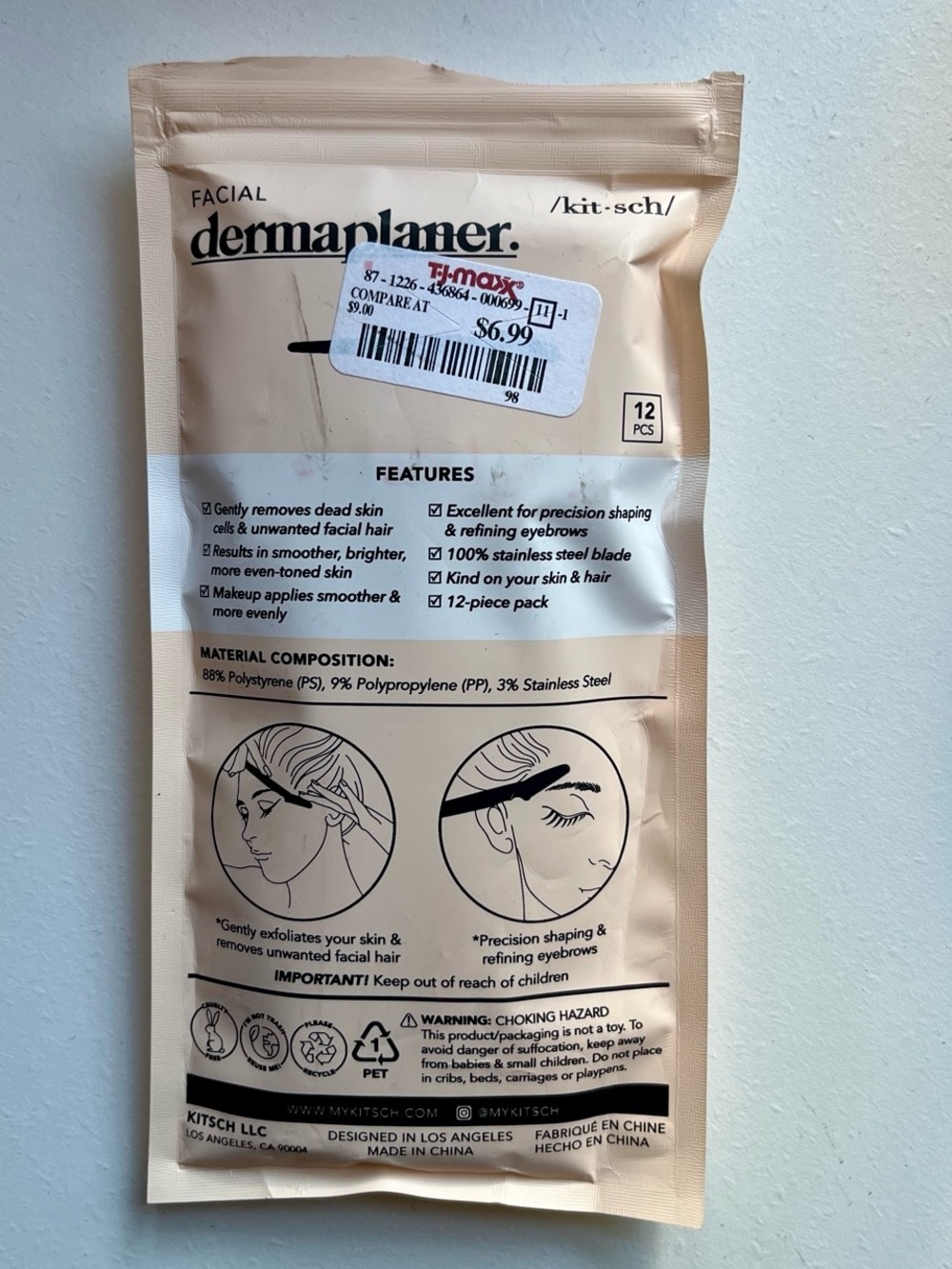 Kitsch Facial Dermaplaner - Cream (10 Pc)